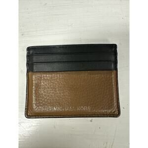 Michael Kors Men’s Cooper Pebbled Leather Tall Card Case GUC‎